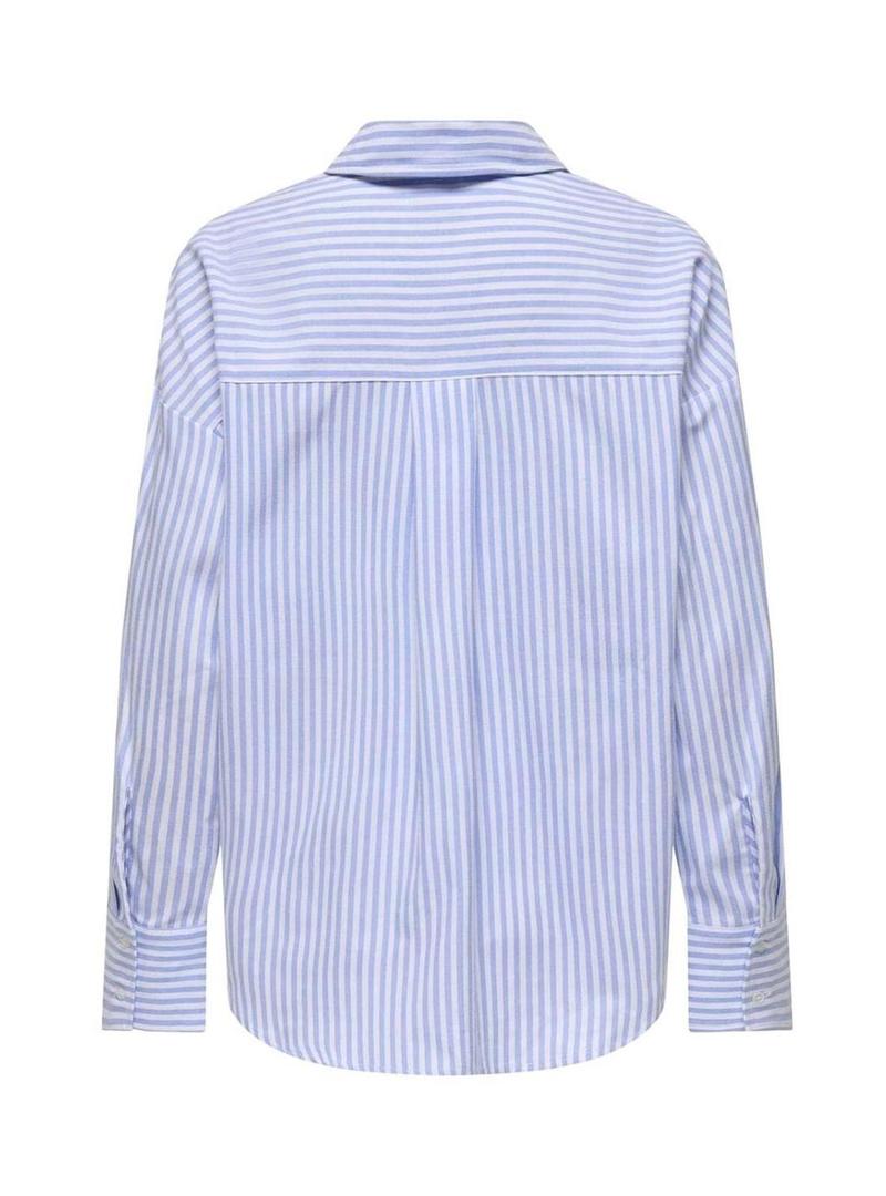 Camisa Only Oregon azul para mulher