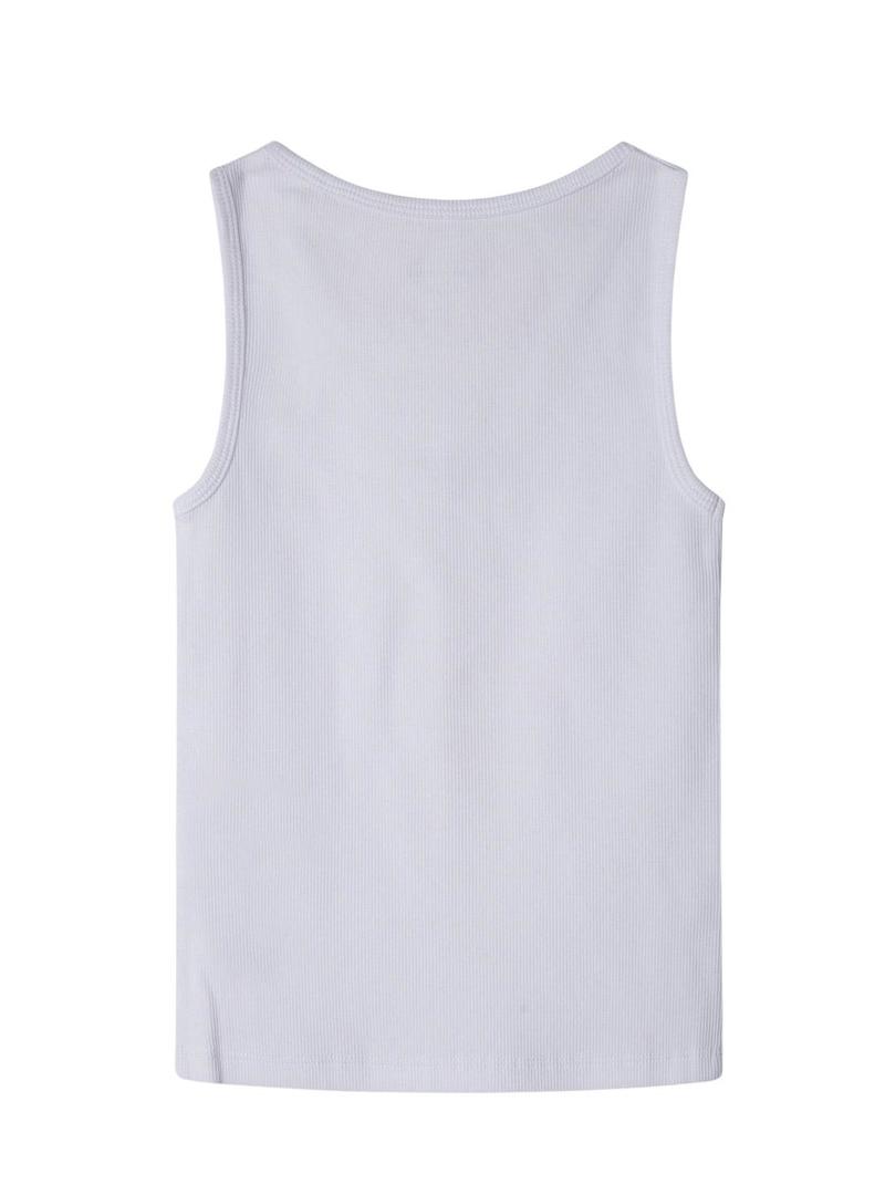 Camiseta Pepe Jeans Jane regata branca para menina