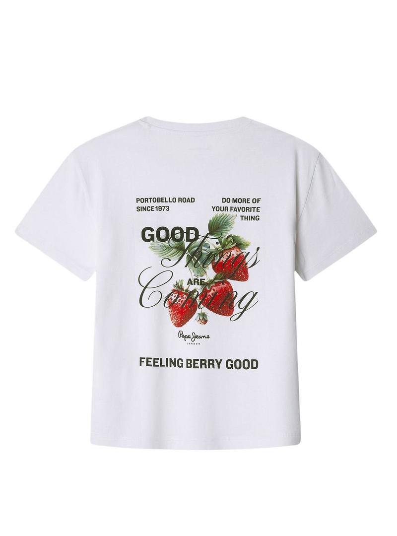 Camiseta Pepe Jeans Sandre branco para menina