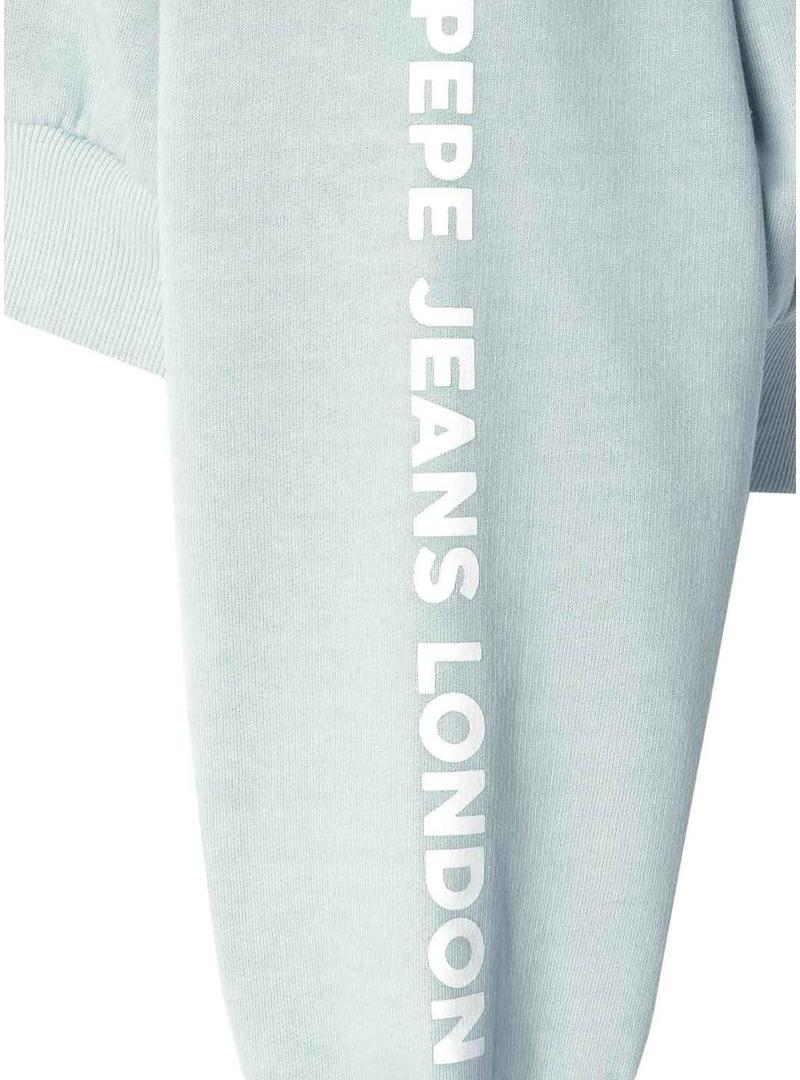 Moletom Pepe Jeans Mila turquesa para menina.