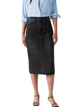 Saia Levis Hr Back preta para mulher