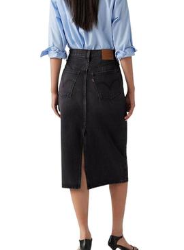 Saia Levis Hr Back preta para mulher