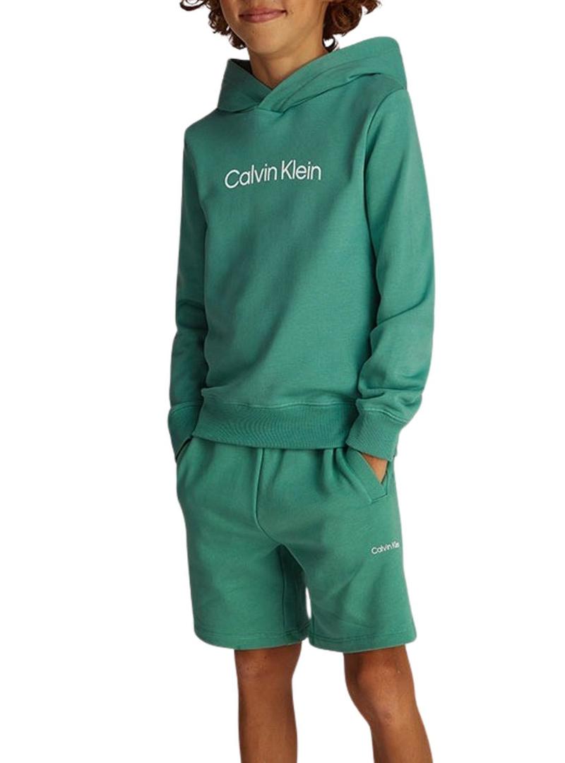 Moletom Calvin Klein Institutional Logo verde.