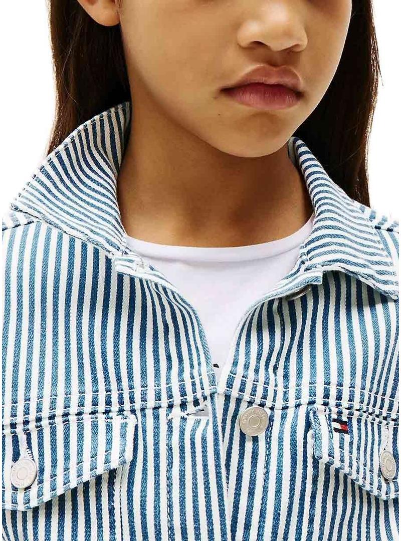 Camisa xadrez Tommy Hilfiger para menina.