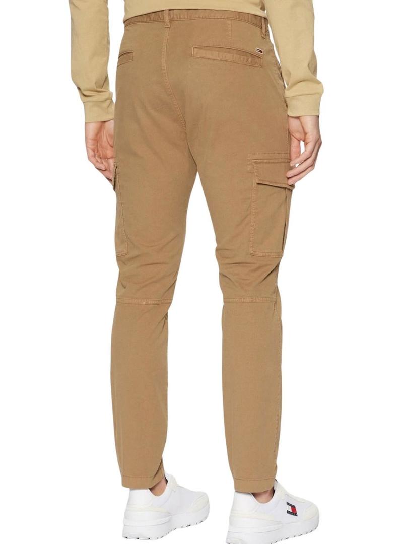 Calça Tommy Jeans Austin camel para homem.