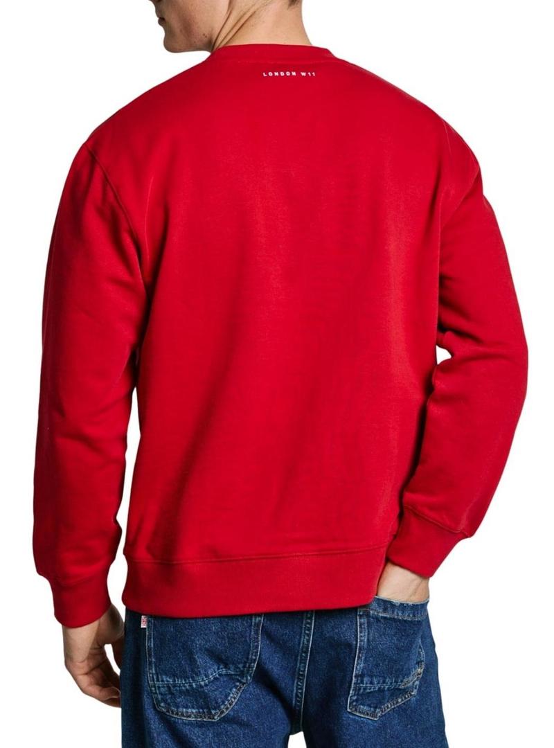 Moletom Pepe Jeans Union vermelho para homem.