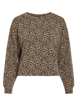 Blusa Vila Nerea marrom para mulher.