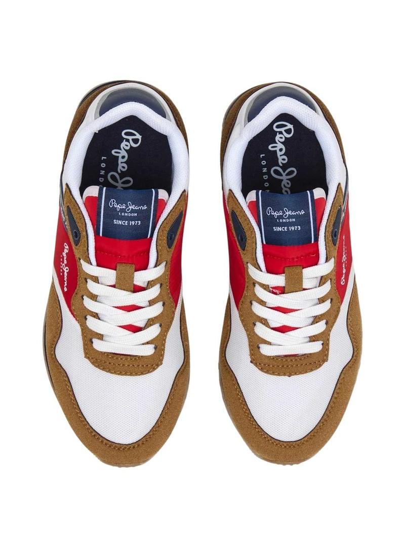 Tênis Pepe Jeans London Life vermelho para criança.