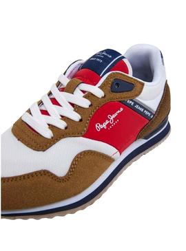 Tênis Pepe Jeans London Life vermelho para criança.