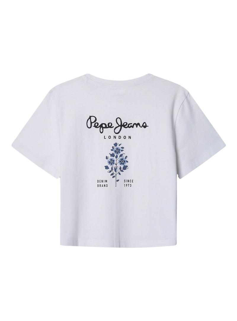 Camisa Pepe Jeans Nova branca para menina