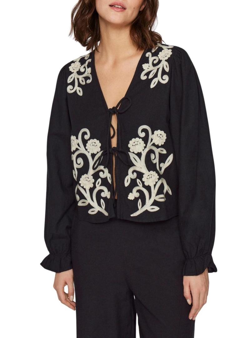 Top Vila Polene preto para mulher