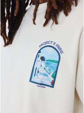 Camisa Project X Paris Santorini bege para homens.