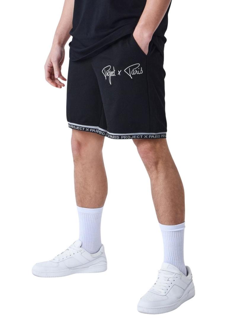 Projeto Bermuda X Paris de contraste preto para homens.