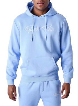 Moletom Project X Paris com capuz azul para homem.