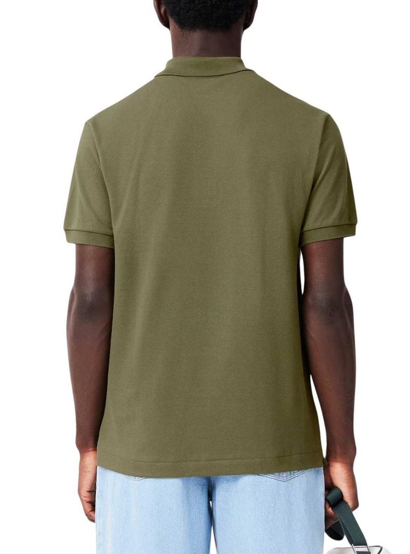 Polo Lacoste Piqué L.12.12 para homem verde cáqui