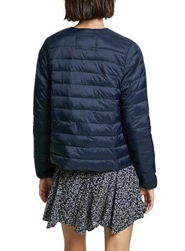 Casaco de penas Pepe Jeans Jane azul marinho para mulher