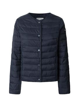 Casaco de penas Pepe Jeans Jane azul marinho para mulher