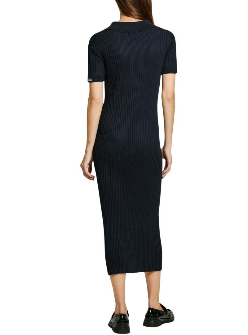 Vestido Pepe Jeans Patricia azul marinho para mulher.