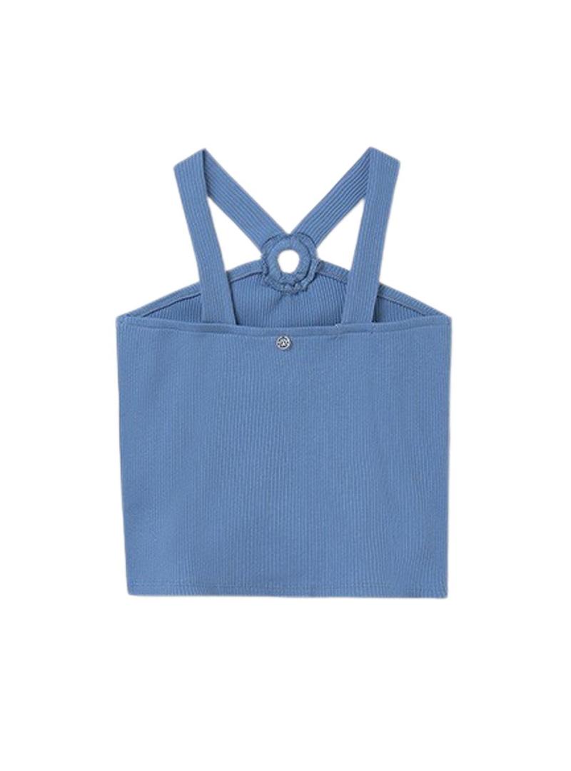 Camiseta Mayoral alça azul com argolas para menina