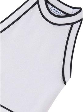 Top Mayoral tricot branco para menina