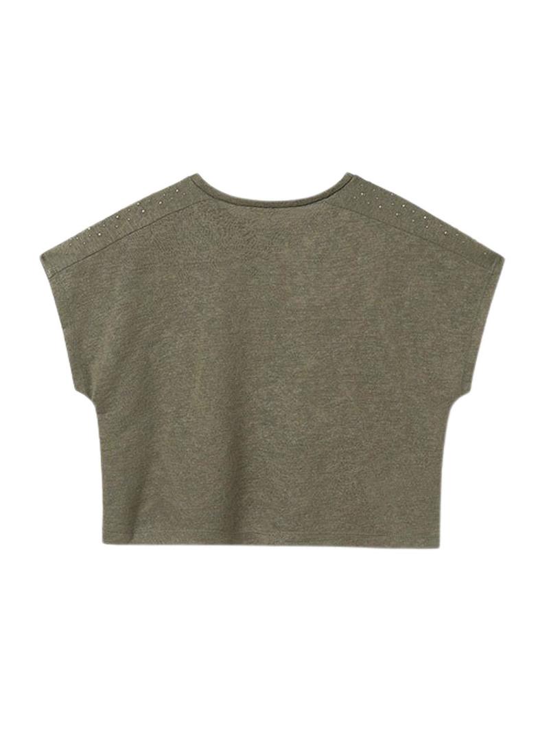 Camisa Mayoral com tachas verde para menina