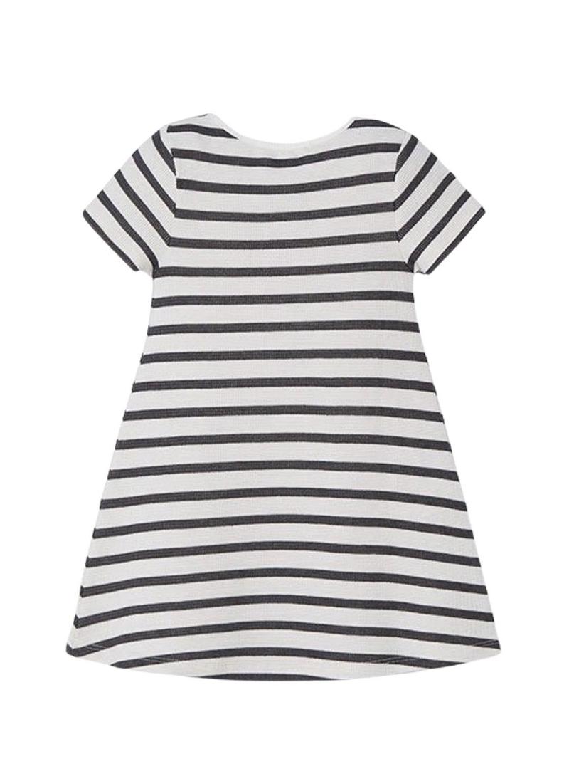 Vestido Mayoral listrado abertura para menina