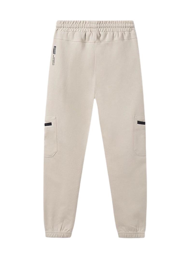 Calça de moletom Mayoral contrastes bege criança