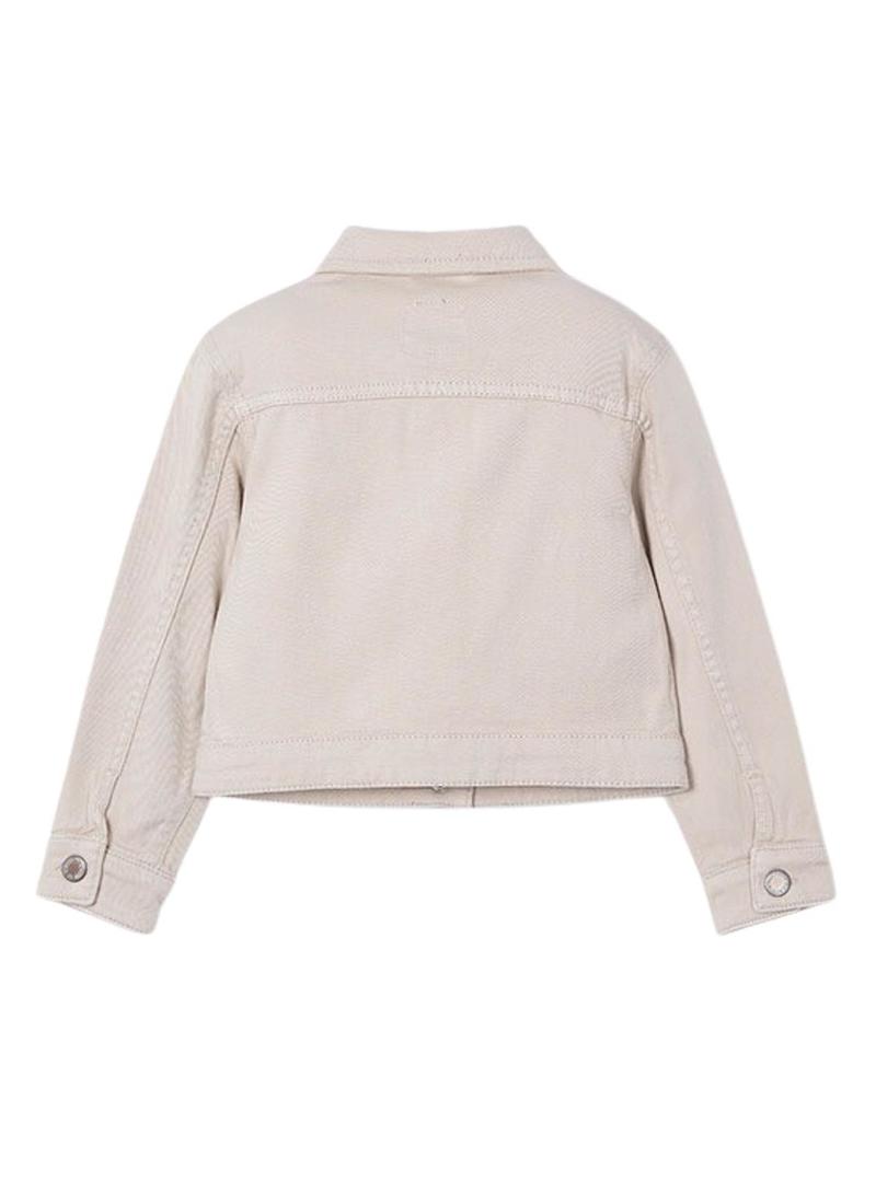 Casaco Mayoral de sarja bege para menina.