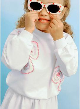 Moletom Mayoral branco fantasia para menina