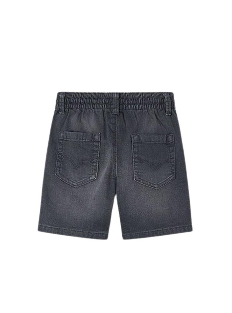 Bermuda Mayoral em sarja macia cinza para menino.