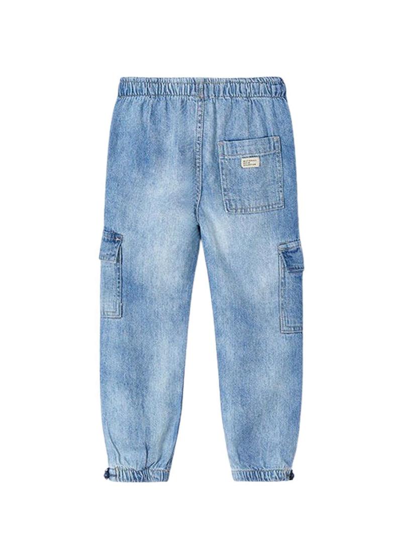 Calças Mayoral denim cargo para menino