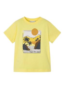 Camisa Mayoral paisagem amarela para menino.
