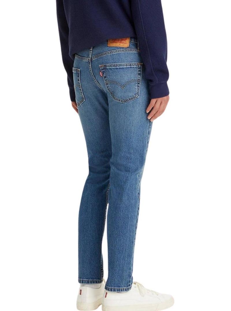 Calça jeans Levi's 502 Taper azul para homem.