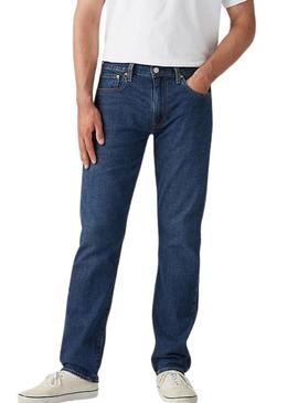 Calças de ganga Levis 502 Taper azul marinho para homem