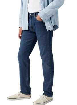 Calças de ganga Levis 502 Taper azul marinho para homem