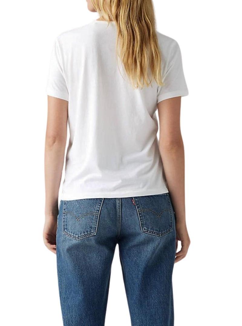 Camiseta Levi's Graphic Iconic Tee branca para mulher.