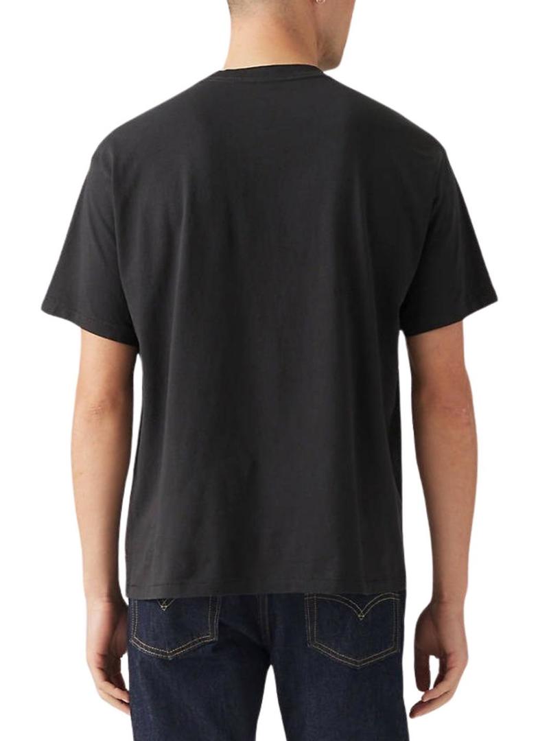 Camiseta Levis Vintage preta para homem.