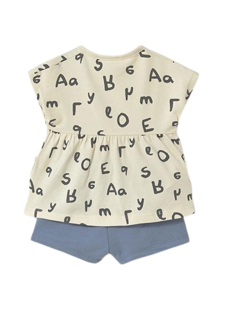 Conjunto de 4 peças Mayoral estampado recém-nascido