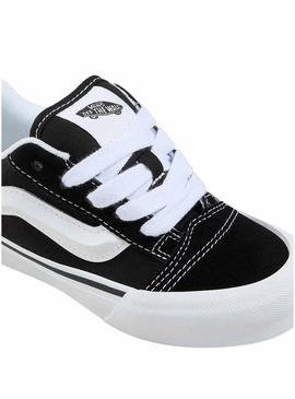 Sapatilhas Vans Knu Skool preto branco para crianças.