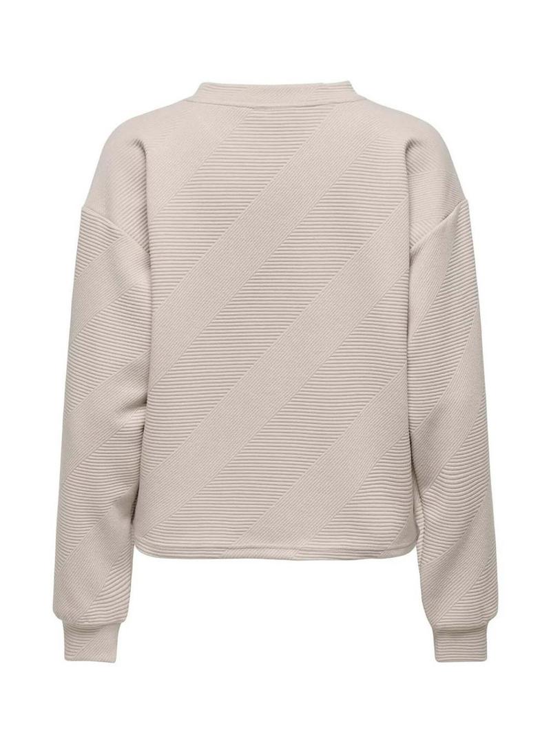 Moletom Only Chris bege para mulher.