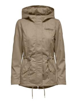 Parka Only Lorca marrom para mulher