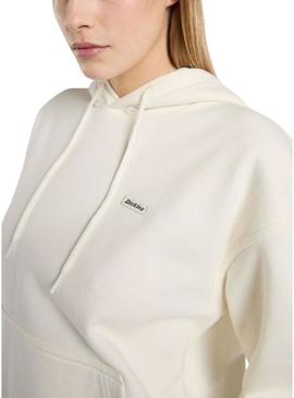 Moletom Dickies Clancy bege para mulher.