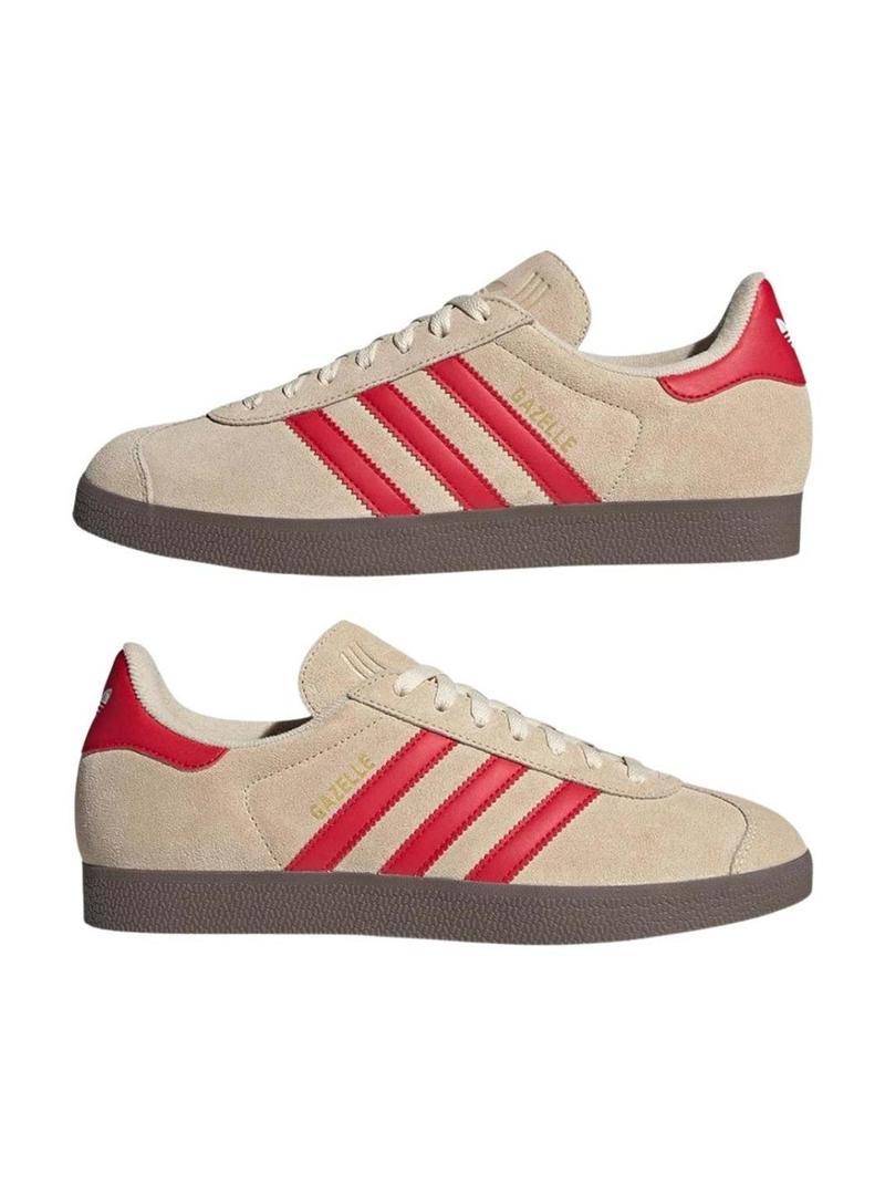Sapatilhas Adidas Gazelle bege para homem.