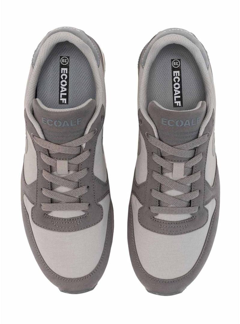 Sapatilhas Ecoalf Ucla cinza para mulher.