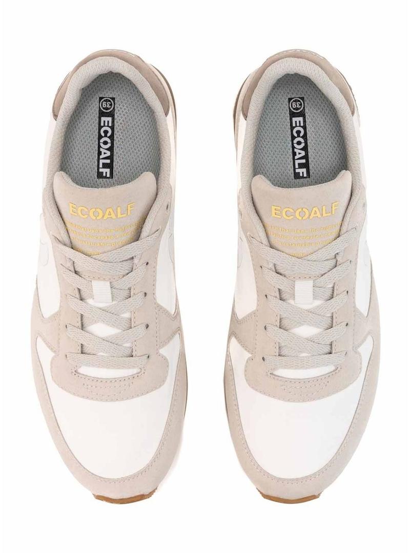 Sapatilhas Ecoalf Ucla branco para mulher.