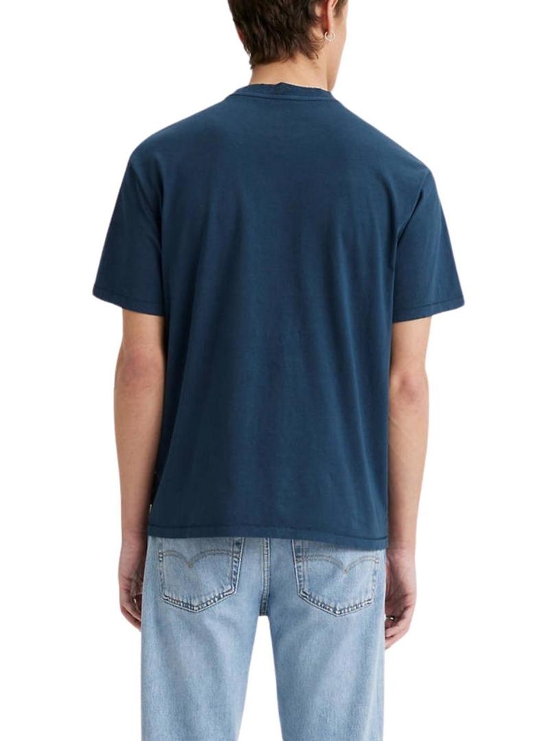 Camiseta Levi's Red Tab Vintage azul marinho para homem.