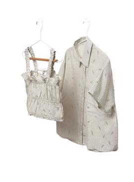 Camisa 2 peças Mayoral Bege para menina.