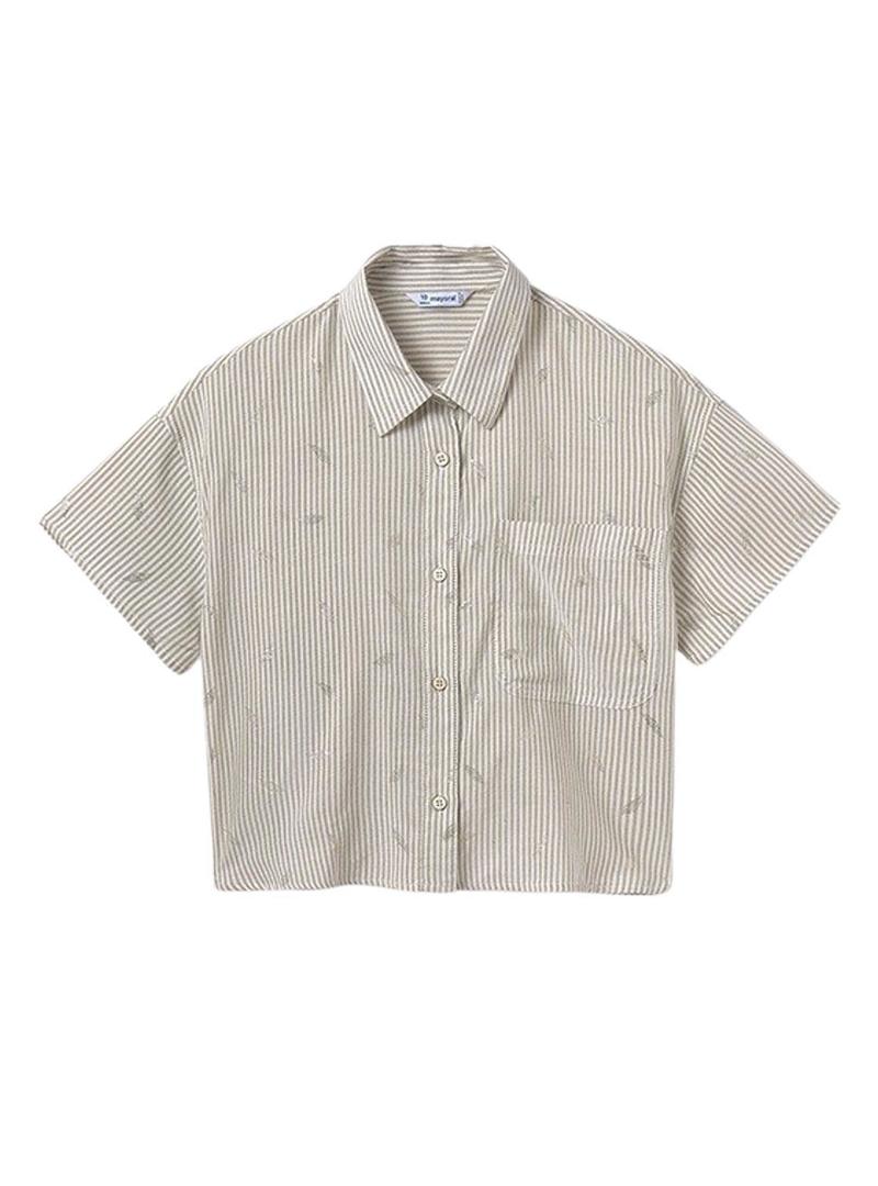 Camisa 2 peças Mayoral Bege para menina.