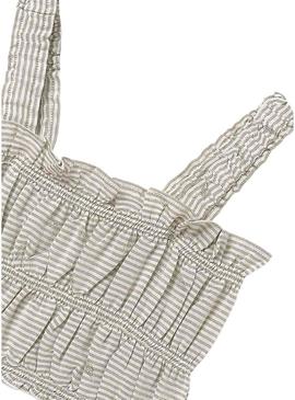 Camisa 2 peças Mayoral Bege para menina.