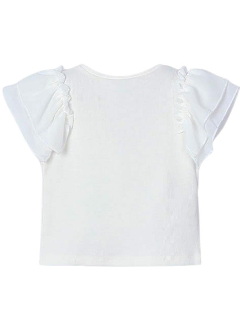 Camiseta Mayoral combinada bege para menina